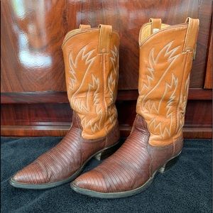Men’s Handmade Vintage Nokona Teju Lizard Boots, 12.5 D US